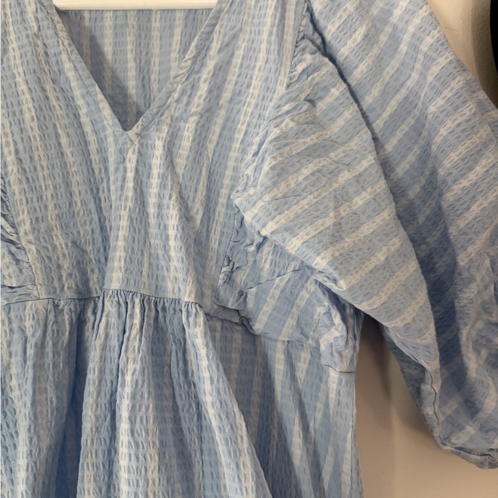 🌟2/$12 a new day Light Blue Striped Dress - Picture 3 of 5